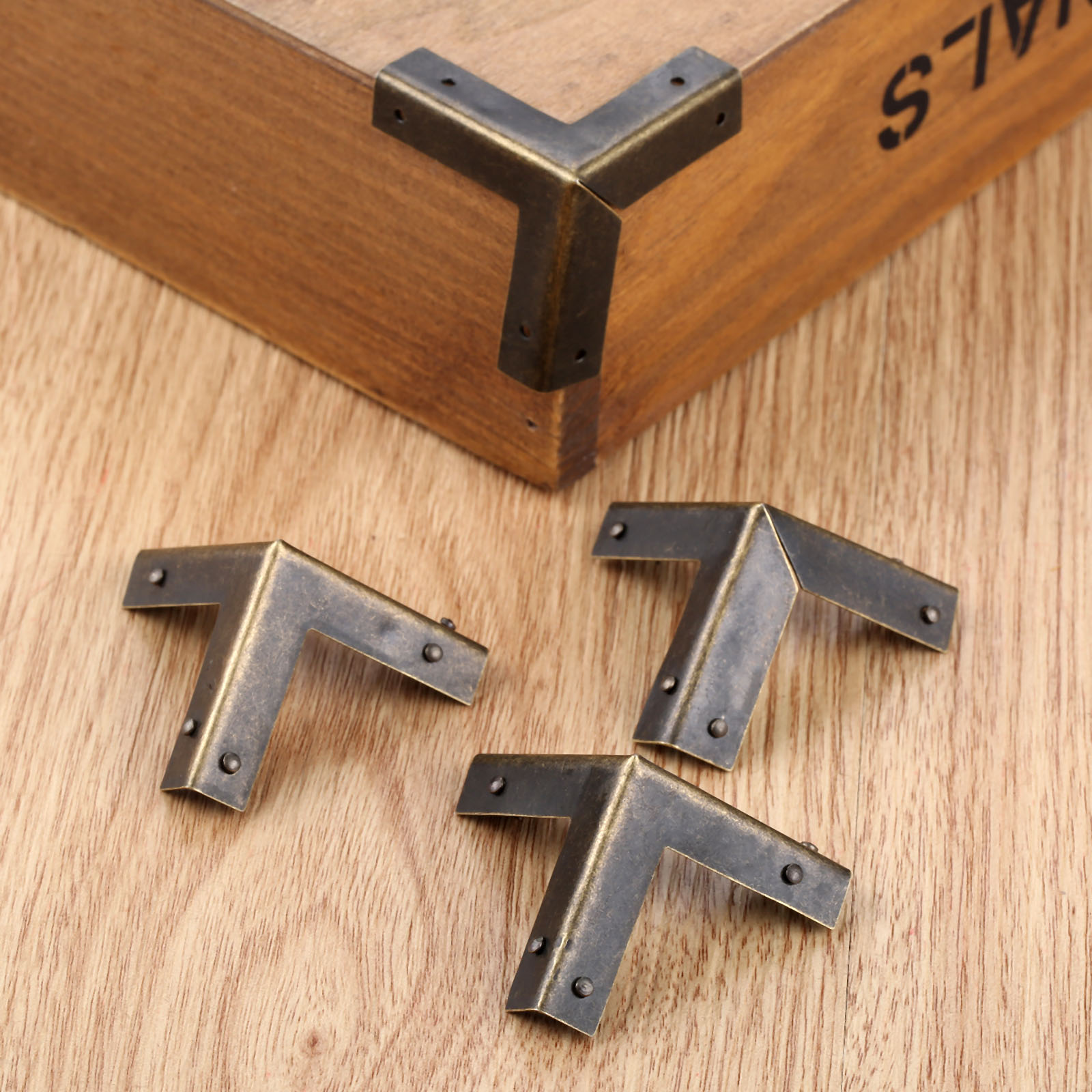 Furniture Hardware Covers - DRELD 4Pcs Antique Bronze Corner Protectors