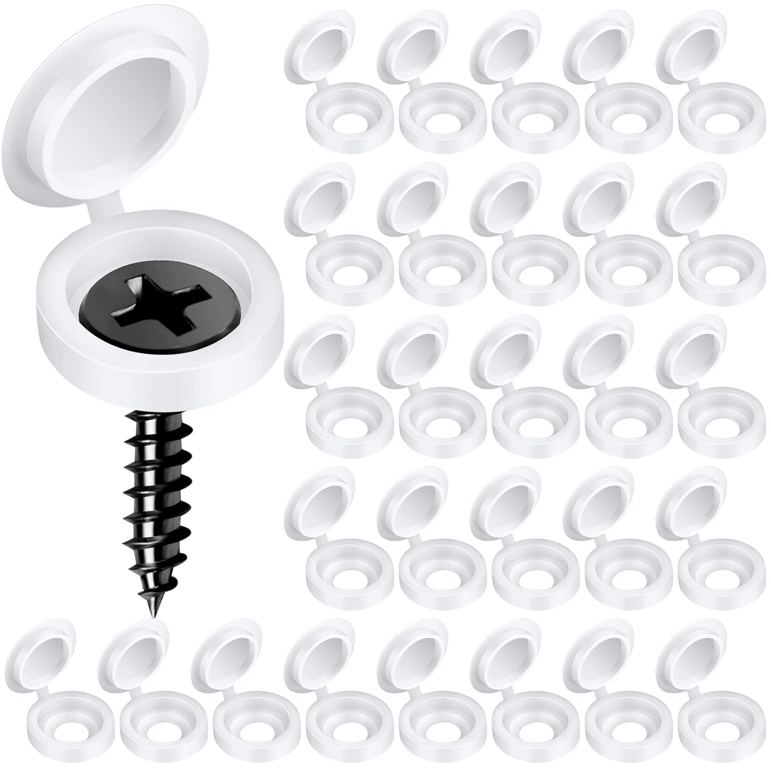 Furniture Hardware Covers - 100pcs Screw Decorative Cover Cross Screw