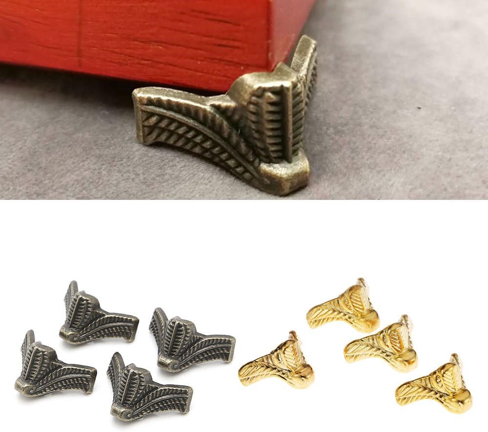 4PCS Antique Box Legs Feet ,Wo - Corner Bracket Angle review and price