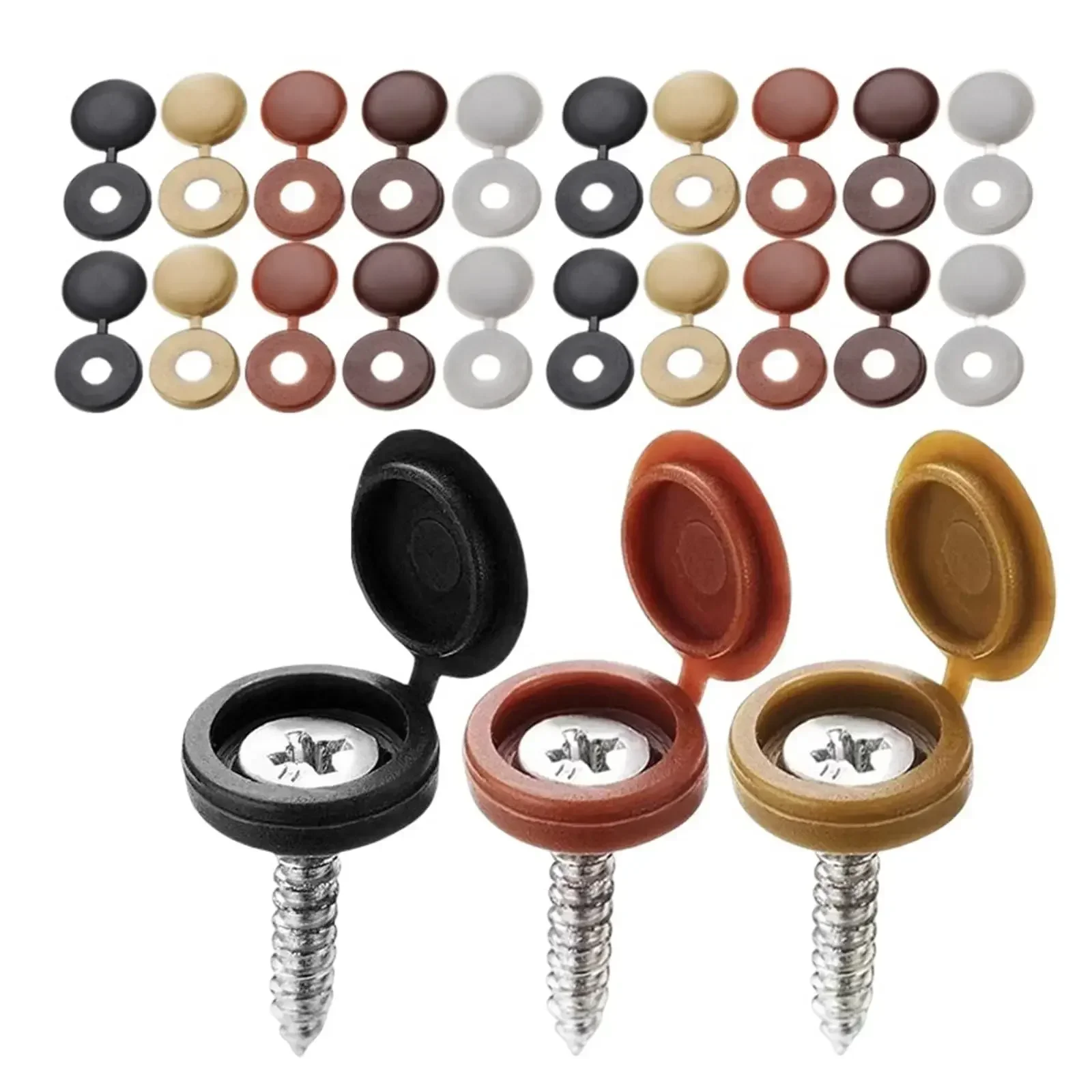 Hinged Plastic Screw Cap Cover - Furniture Hardware Covers review and price