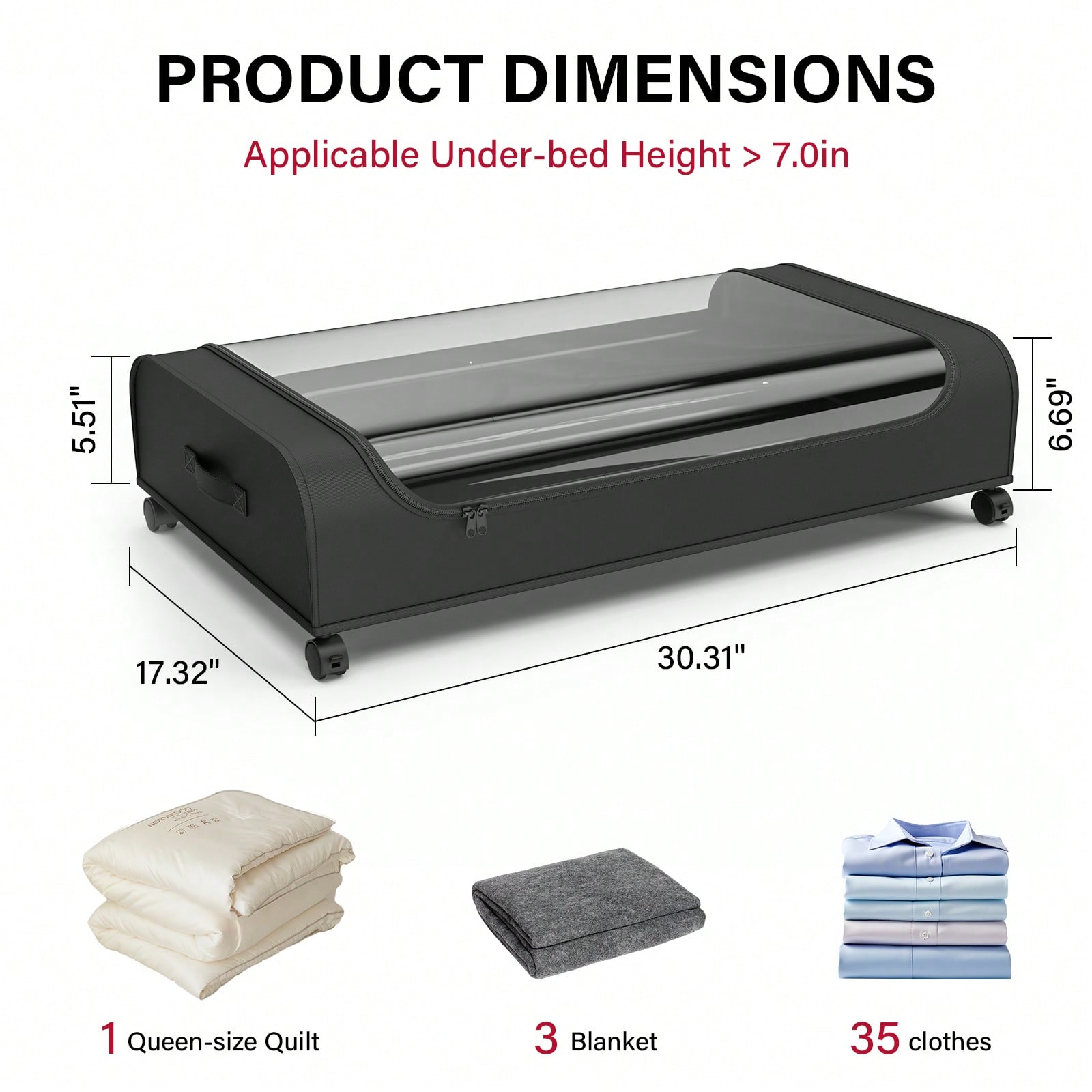Underbed Storage Organizer Wit - Furniture Hardware For Bed review and price