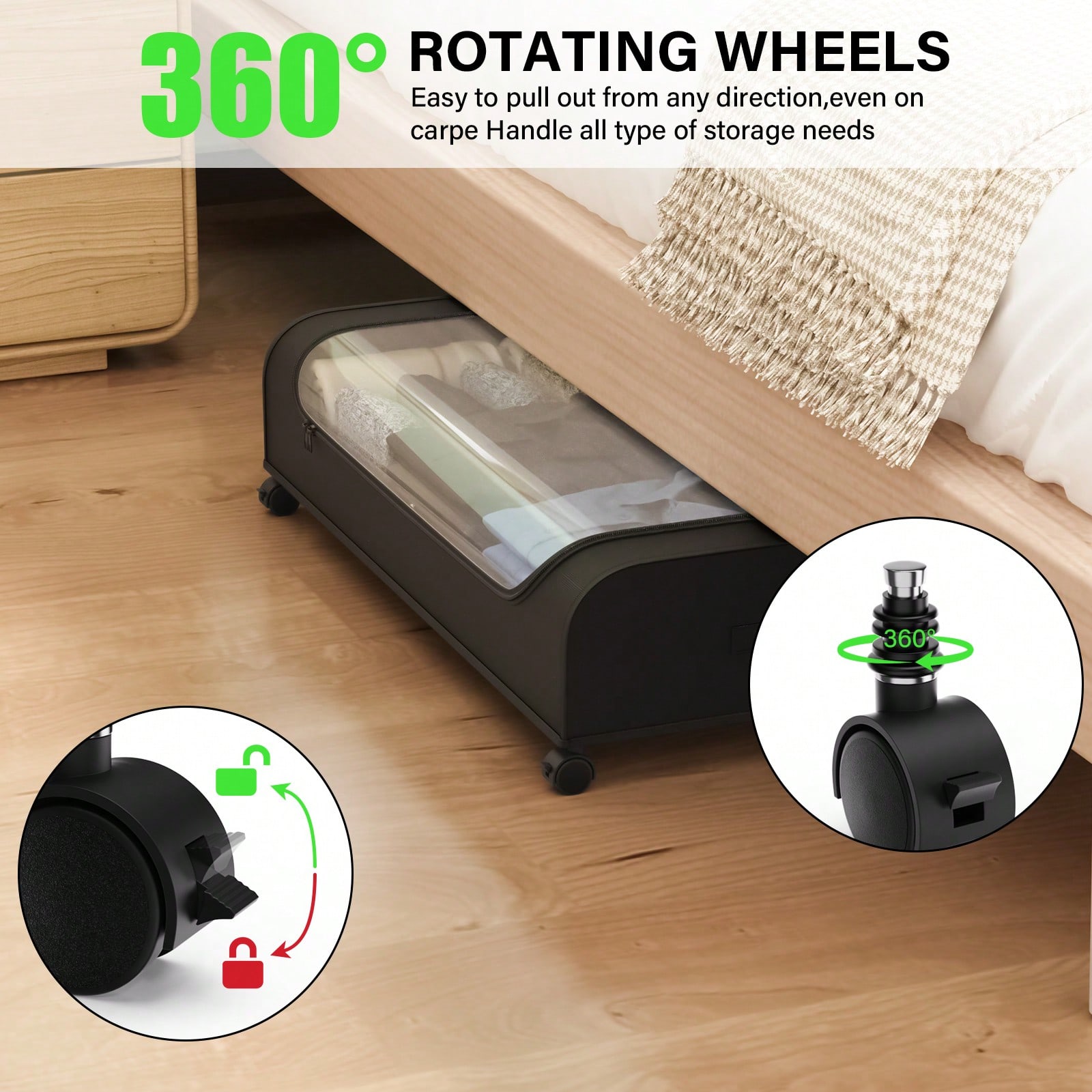 Underbed Storage Organizer Wit - Furniture Hardware For Bed review and price
