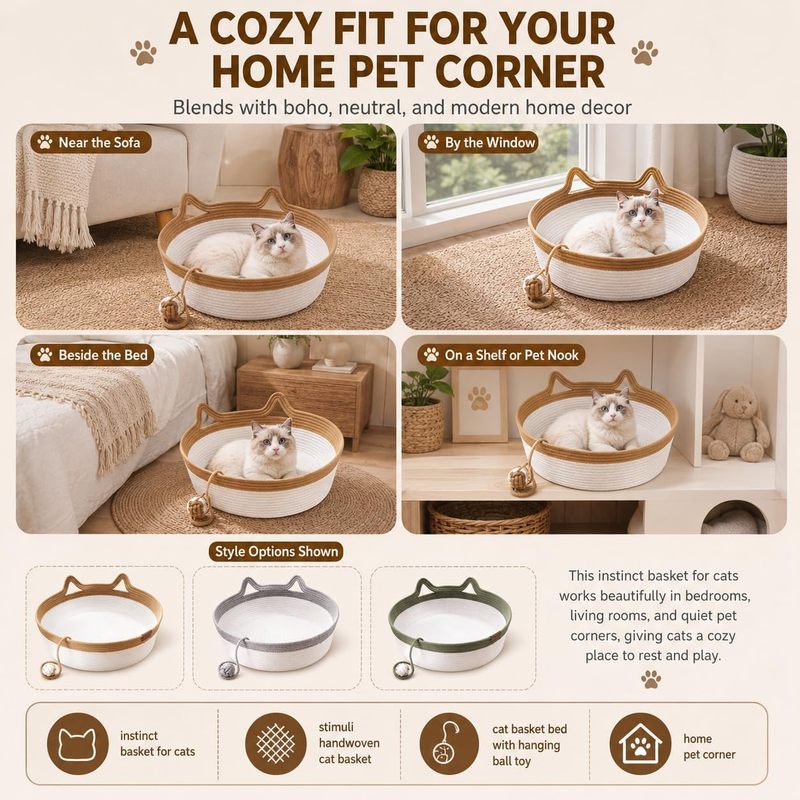 35/40/46cm Handwoven Cotton Ro - Furniture Hardware For Bed review and price