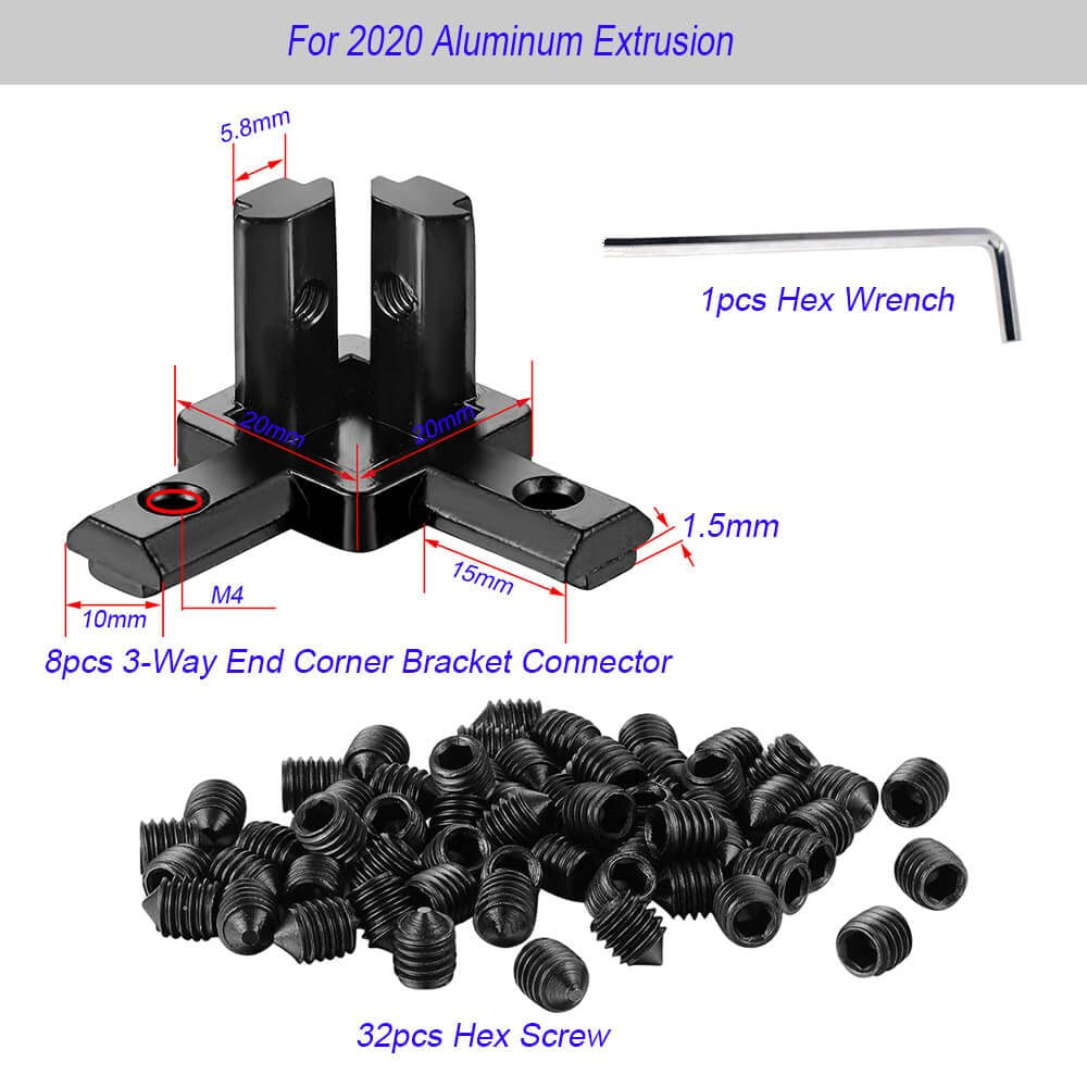 8Pcs Aluminum Profile 90 Degre - Corner Bracket Angle review and price