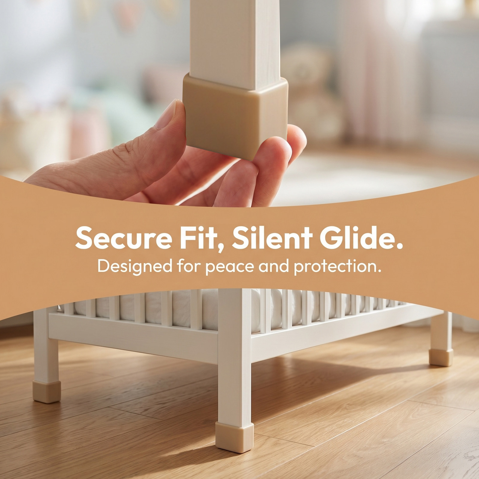 2Pcs Baby Crib Leg Caps Non Sl - Furniture Foot Pad review and price