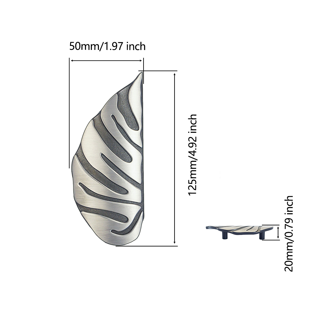 Zinc Alloy Monstera Leaf Cabin - Unique Furniture Hardware Pulls review and price